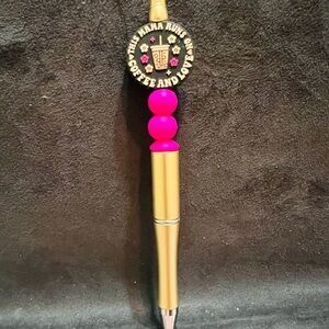 Gold and Pink Decorative Pen